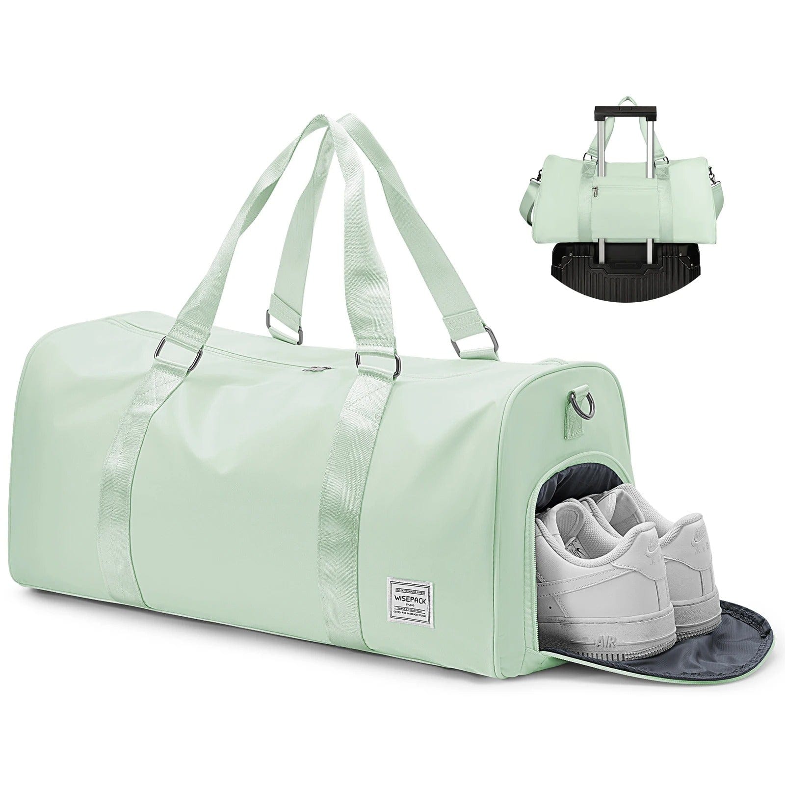 Sac de voyage avec compartiment chaussures Vert clair Dailysac