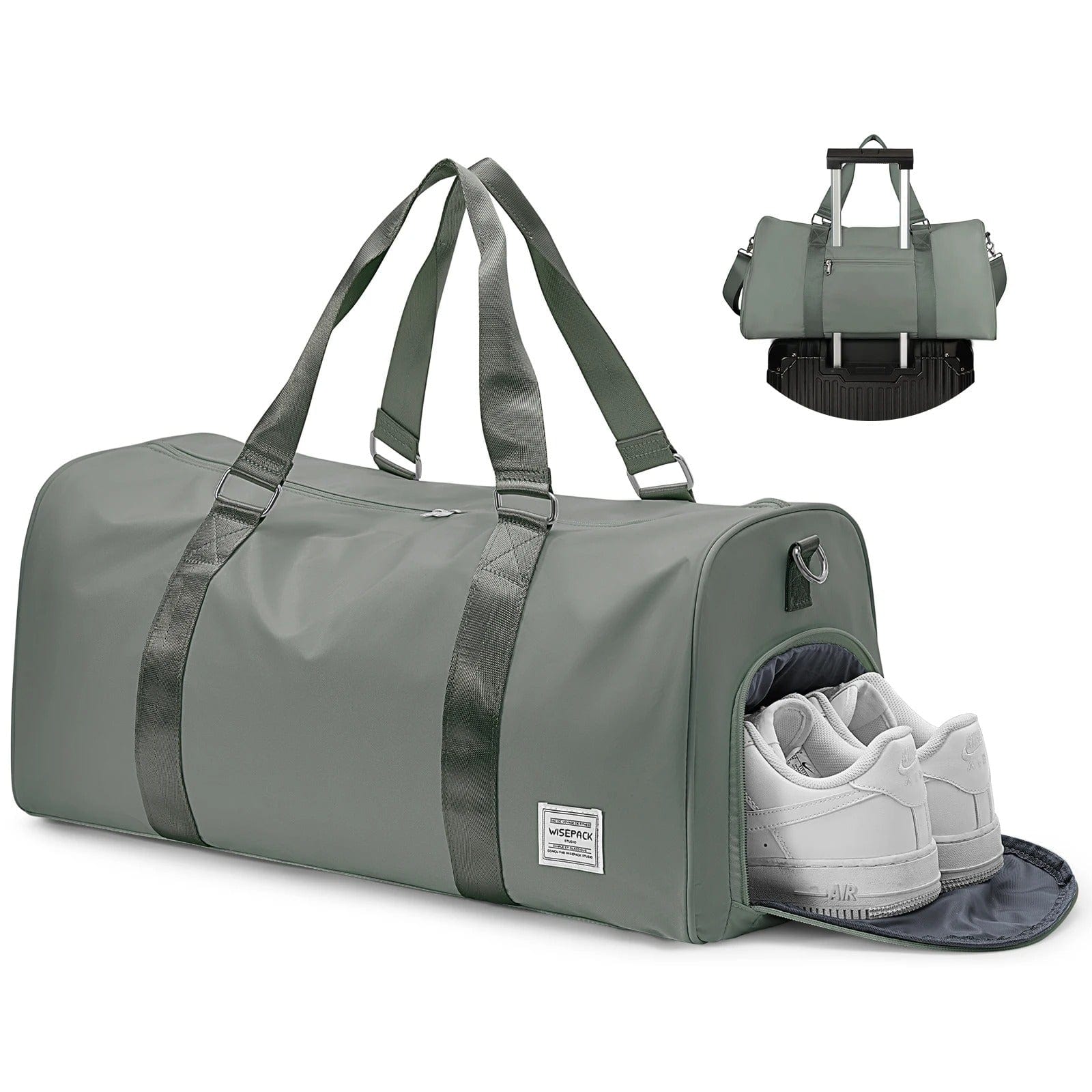 Sac de voyage avec compartiment chaussures Vert militaire Dailysac