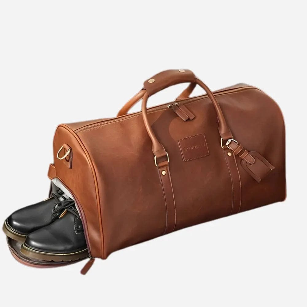 Sac de voyage cuir marron Café Dailysac