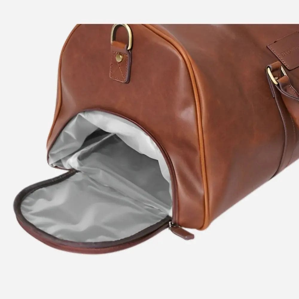 Sac de voyage cuir marron Café Dailysac