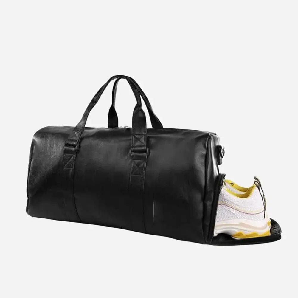 Sac de Voyage Cuir Vintage Femme Noir Dailysac