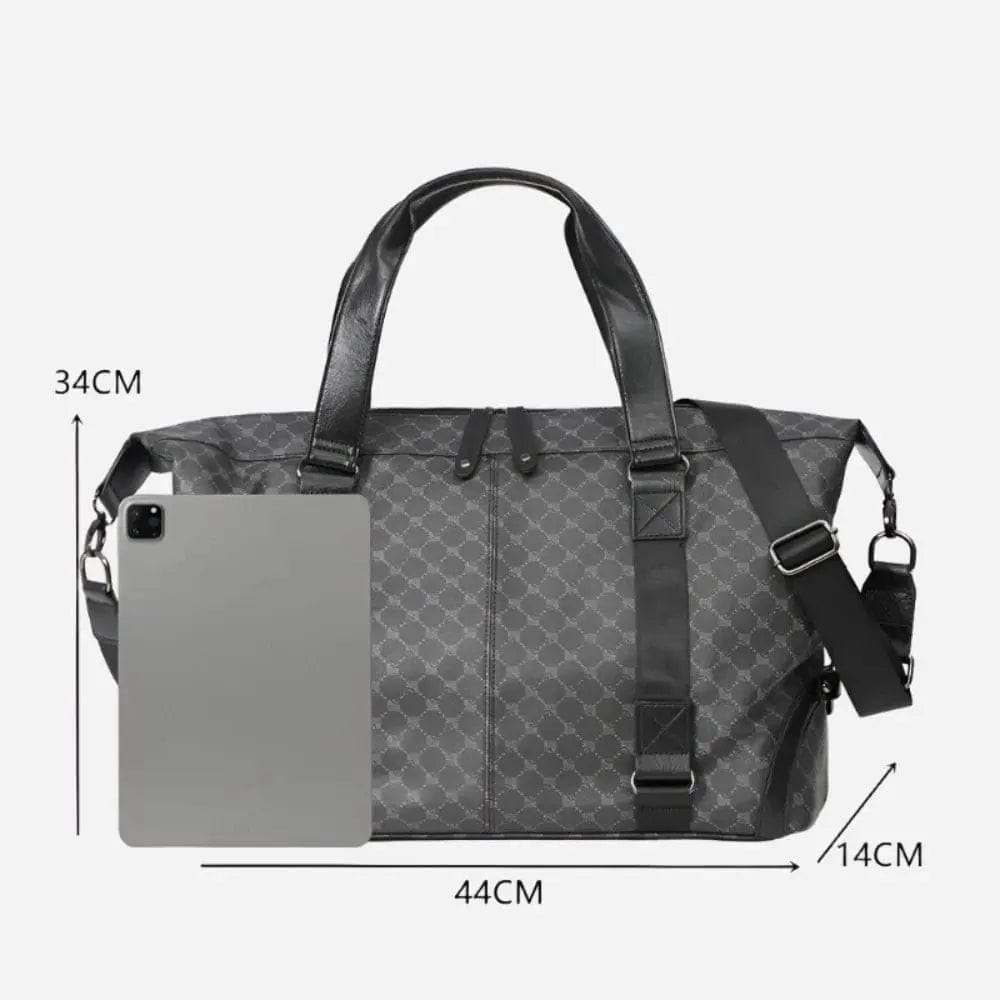 Sac de voyage en cuir femme Noir et Gris Dailysac