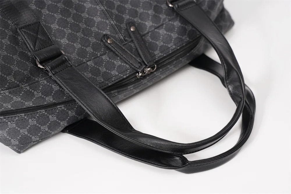 Sac de voyage en cuir femme Noir et Gris Dailysac