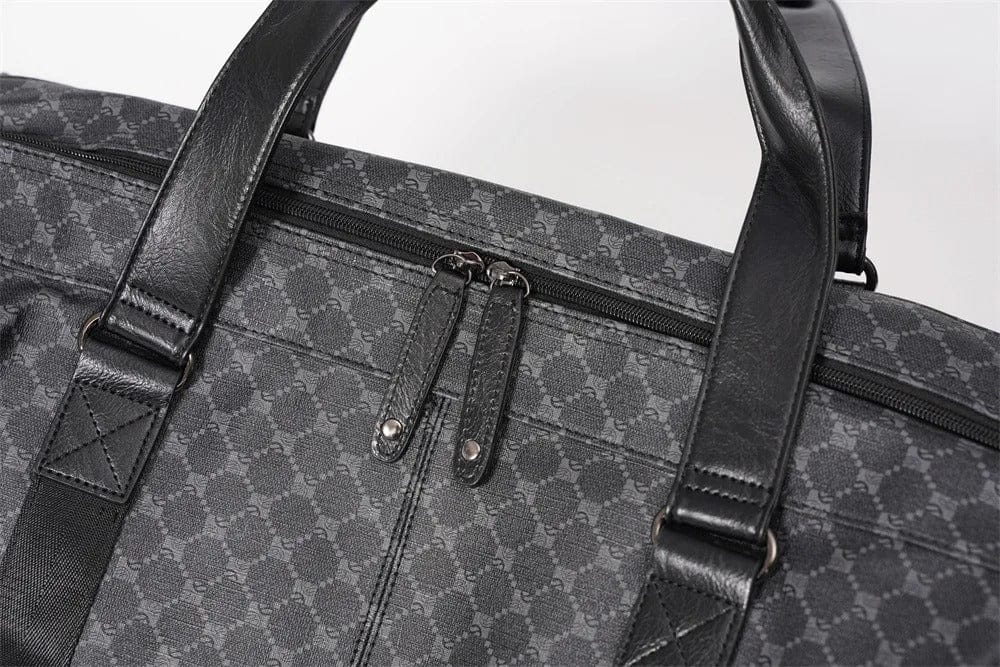 Sac de voyage en cuir femme Noir et Gris Dailysac