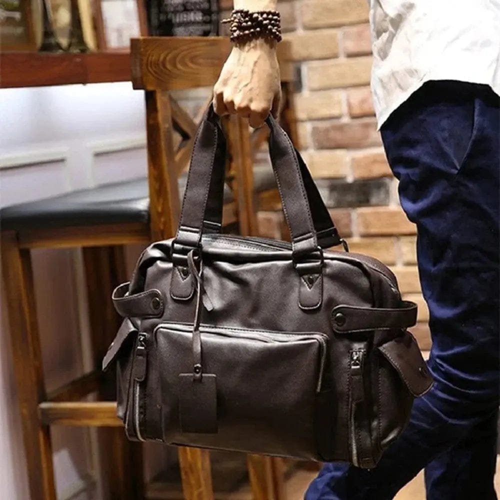 Sac de voyage en cuir Noir Dailysac