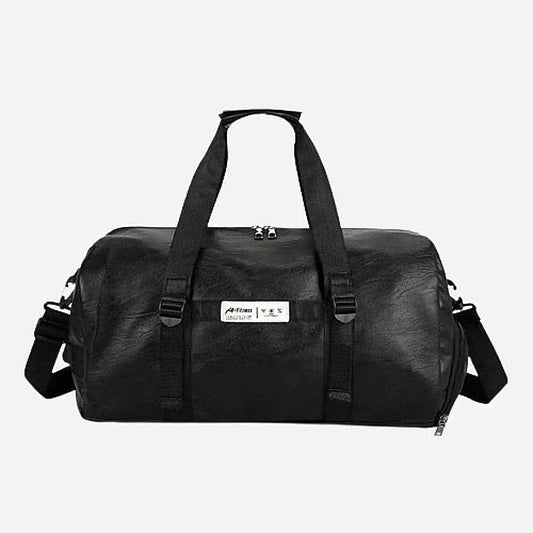 Sac de voyage femme cuir noir 46x24x26cm Dailysac