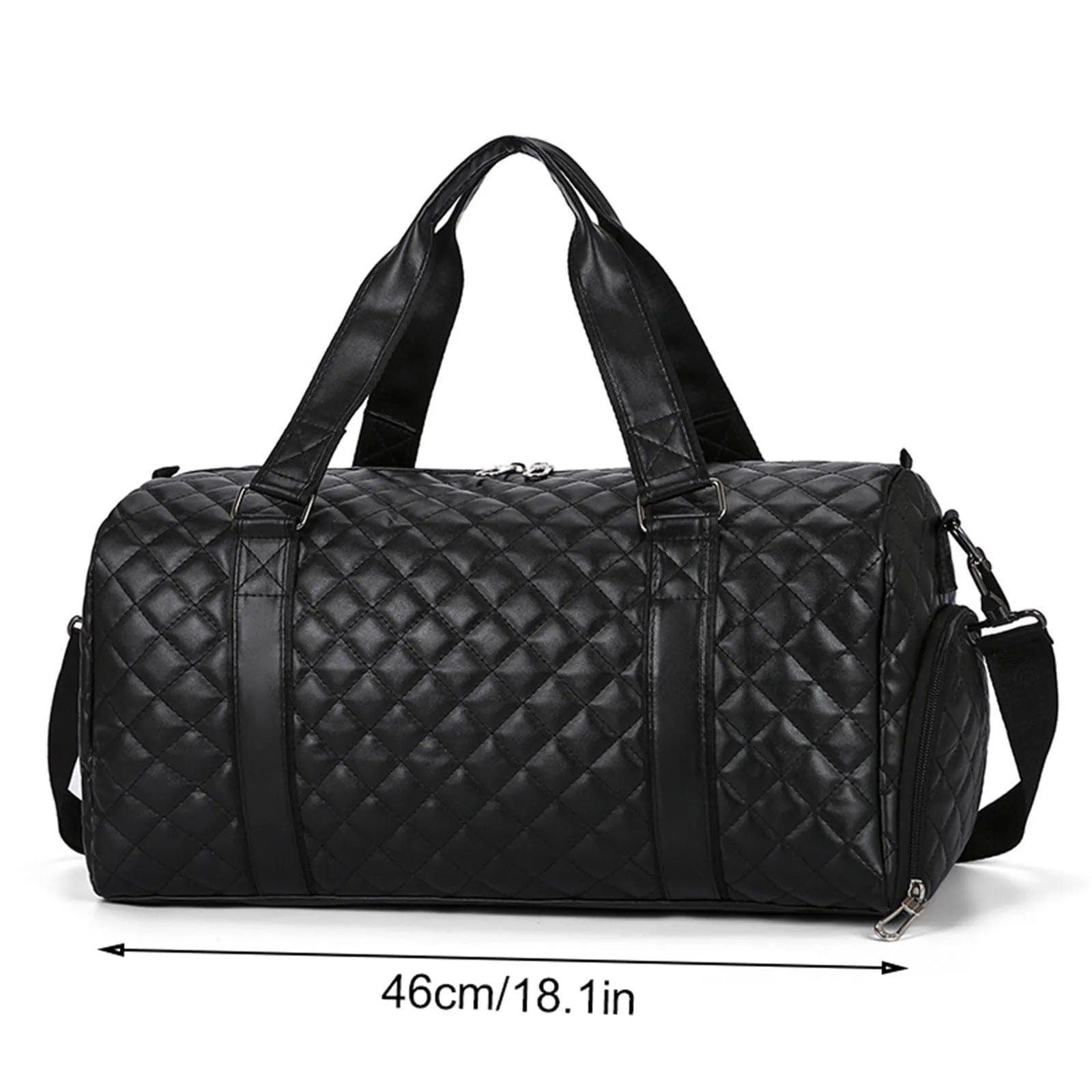 Sac de voyage femme simili cuir Noir Dailysac