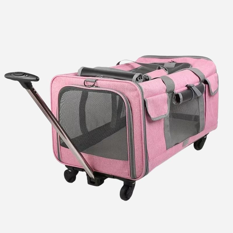 Sac de voyage pour chien à roulettes Rose Dailysac