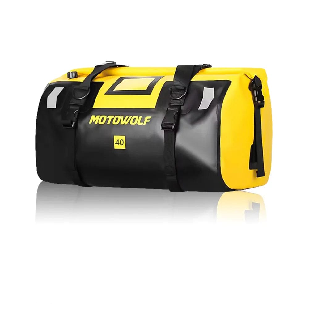 Sac de voyage pour moto 40L Jaune avec logo Dailysac