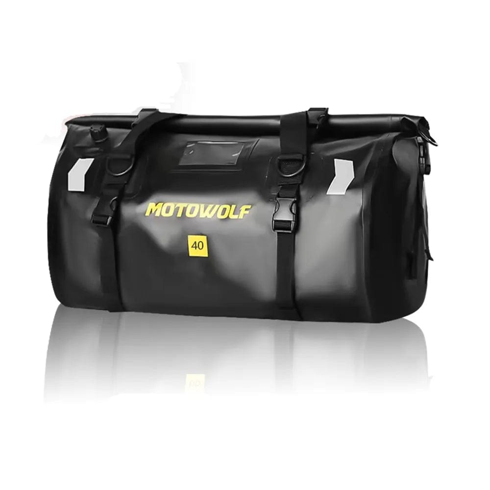 Sac de voyage pour moto 40L Noir avec logo Dailysac