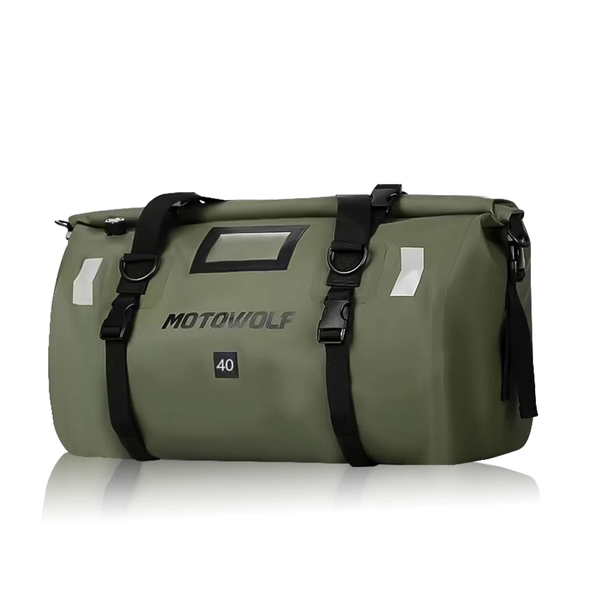 Sac de voyage pour moto 40L Vert avec logo Dailysac