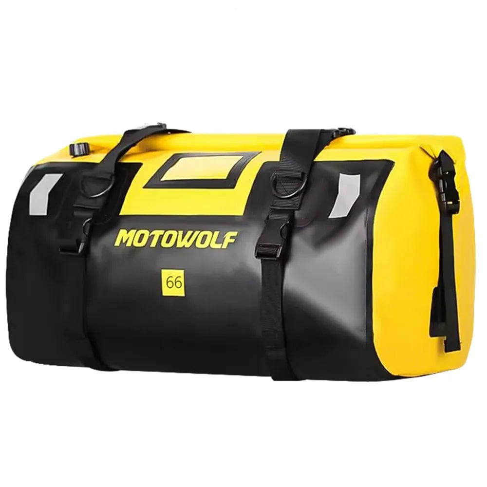 Sac de voyage pour moto 66L Jaune logo Dailysac