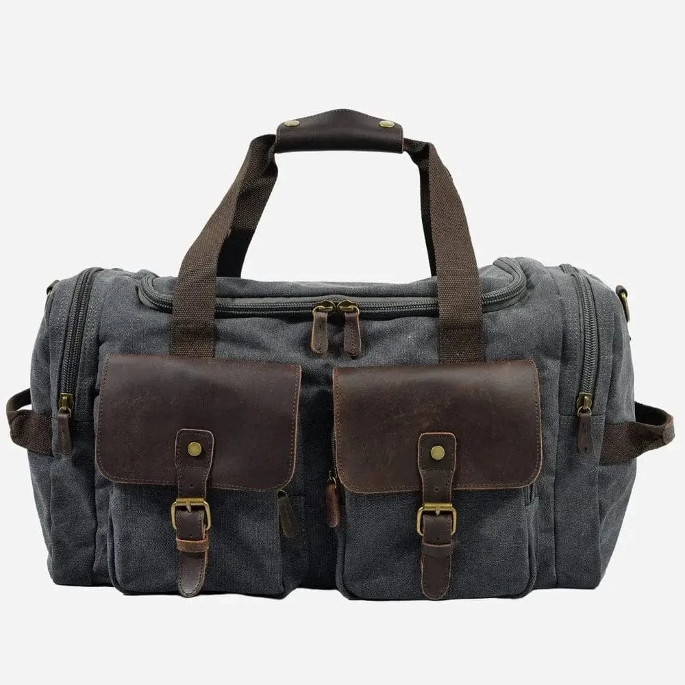 Sac de voyage toile et cuir Gris Dailysac