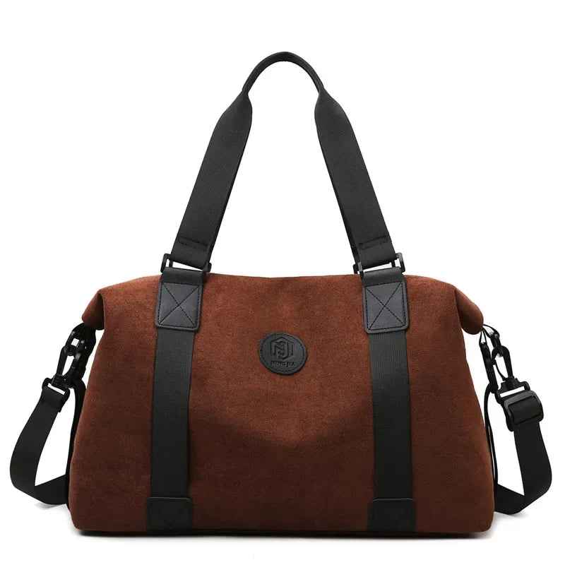 Sac voyage femme cabas Rouge-Marron Dailysac